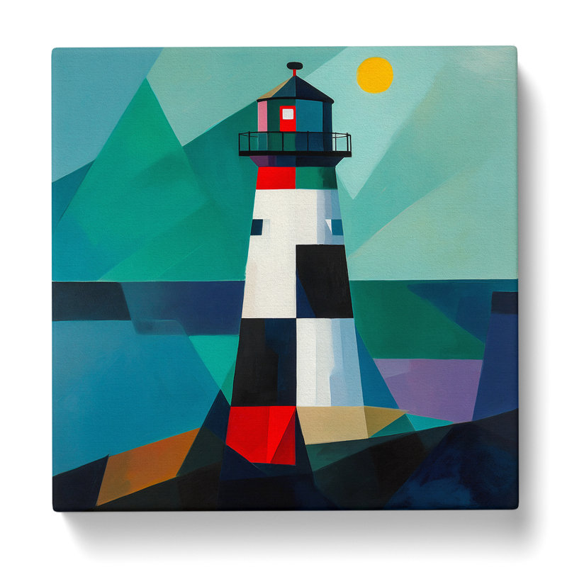 Lighthouse Suprematism No.9 - Wrapped Canvas, 35cm H x 35cm W x 3cm D