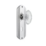 Deco Plate with Decorative Keyhole and Crystal Victorian Knob