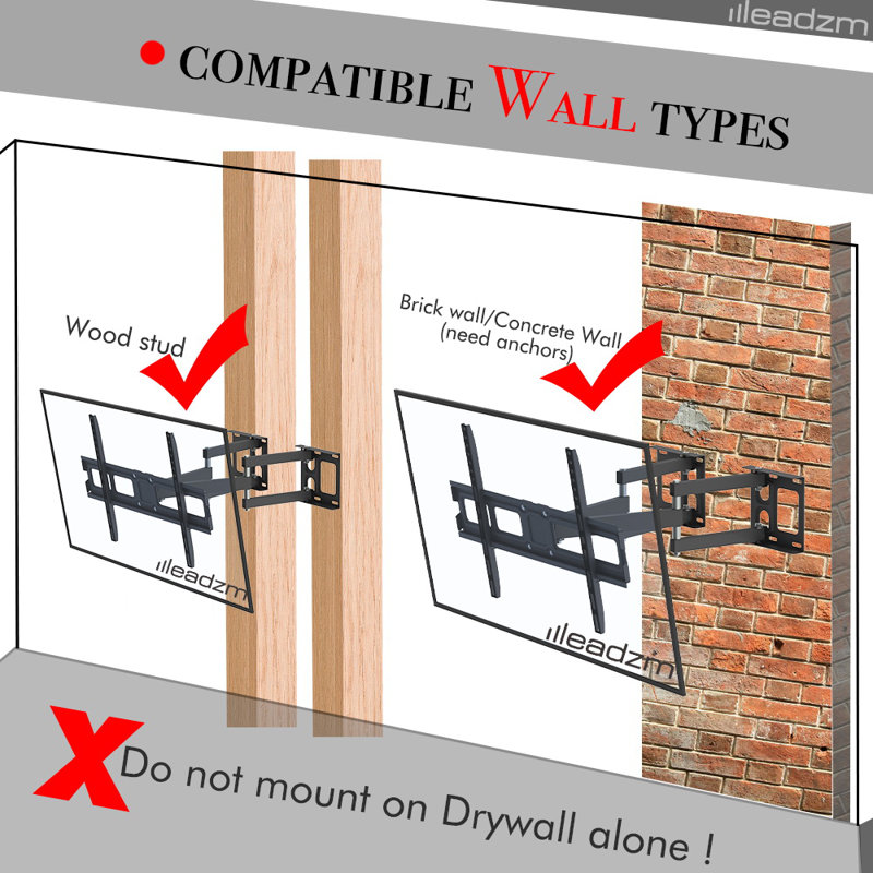 Angelinna Symple Stuff Single Screen Wall Mount