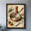 Art encadré noir, ustensiles et ingrédients de cuisine rétro, impressions encadrées de style rétro-2046939002