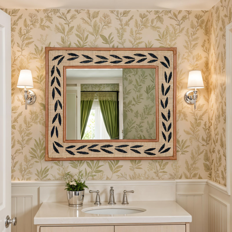 Ross Rectangle Bamboo / Rattan Mirror