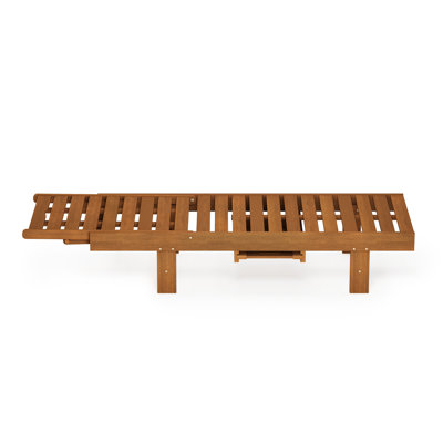 Ermont 23.3'' Long Reclining Teak Single Chaise