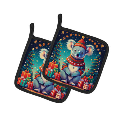 Paire de poignées Koala Christmas