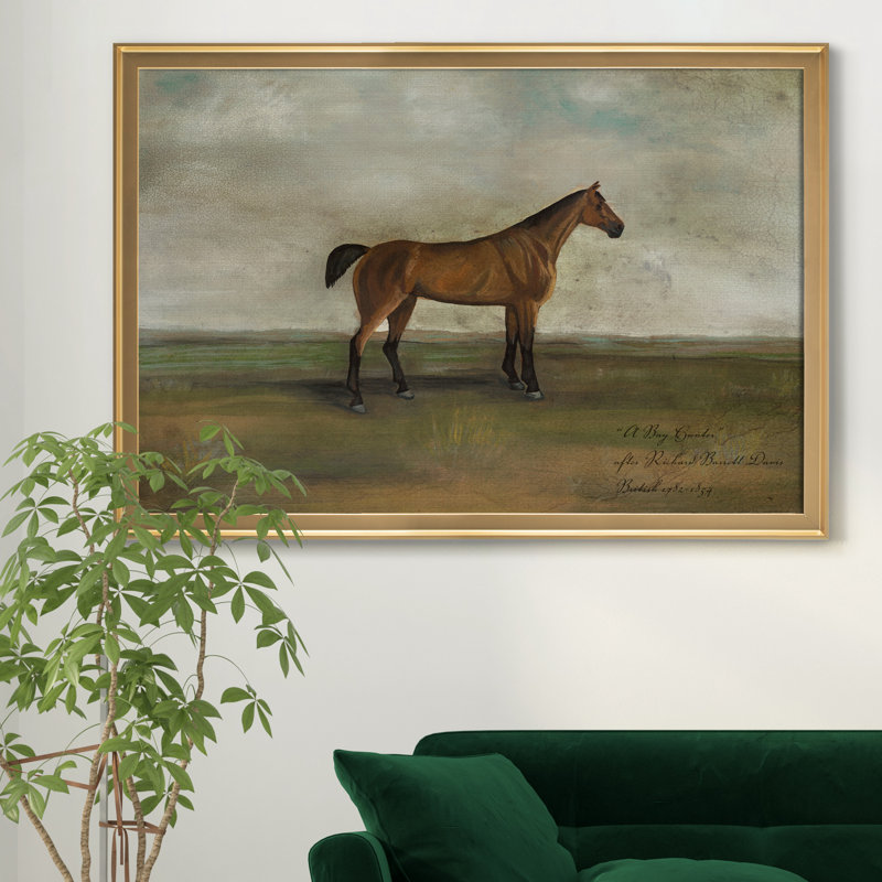 " A Bay Hunter " Painting Print, Gold, 22" H x 30" W x 1" D