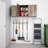 Watse 54" Wall Garage Cabinet, Storage Cabinet, Bathroom Cabinet, Kitchen Pantry Cabinet with 2 Adjustable Shelves, 12" D x 54" W x 24" H, Drifted Gray-1917395874