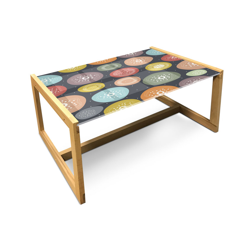 Table basse à motif abstrait East Urban Home, H 15,75 po x L 35,83 po x l 24,4 po