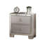 Table de chevet 2 tiroirs Pers platine en platine-1813901596