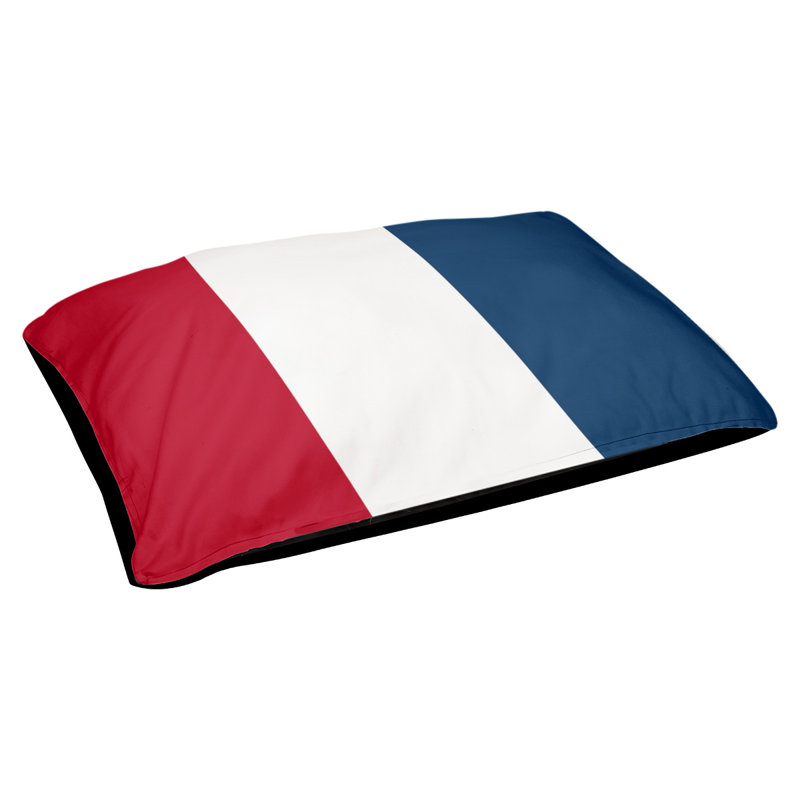 Oreiller Maryland, Grand (l 40 po x P 30 po x H 14 po), Rouge / blanc / bleu marine