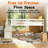 Twin-Size Solid Wood Low Loft Bed With Handrail Storage Staircase-2124225584