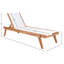 Chaise de patio en teck avec coussins-86506433