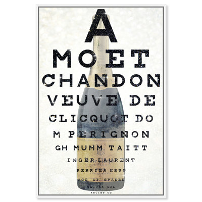 Drinks and Spirits Champagne Eye, impression sur toile