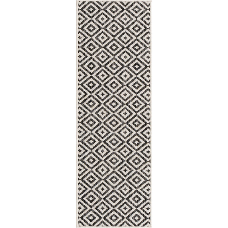 Geometric Indoor / Outdoor Area Rug, Runner 61 x 183cm