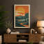 Sunset Over Mountain Retro - Wrapped Canvas-1480003212-1480003218