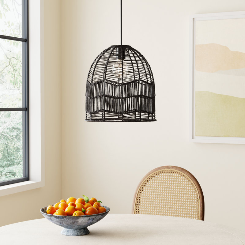Mel 1-Light Metal Dome Pendant , 14" H x 14"  W x 14" D