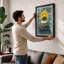 Contemplative Saint In Glass Religious - Print-1259417613-1259417615