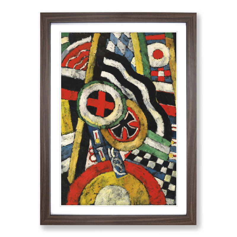 Painting No.5 by Marsden Hartley - Framed Print, 65cm H x 48cm W x 2cm D, Walnut Framed