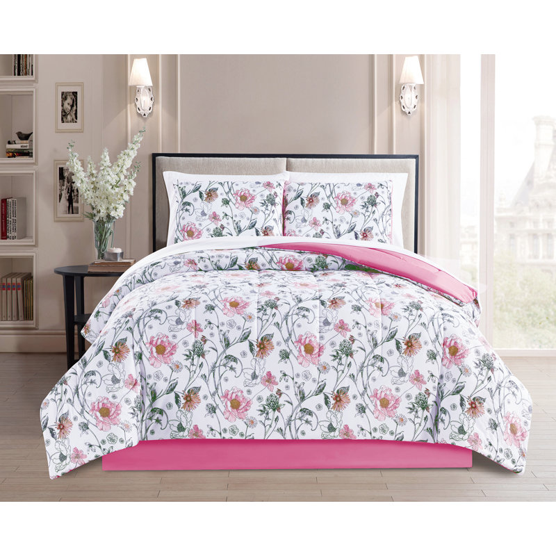 Édredon en microfibre mauve, Très grand édredon + 7 pièces supplémentaires
