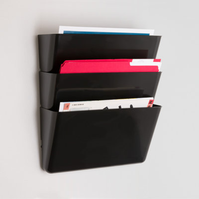 Système de fichiers vertical, 3/pk, noir