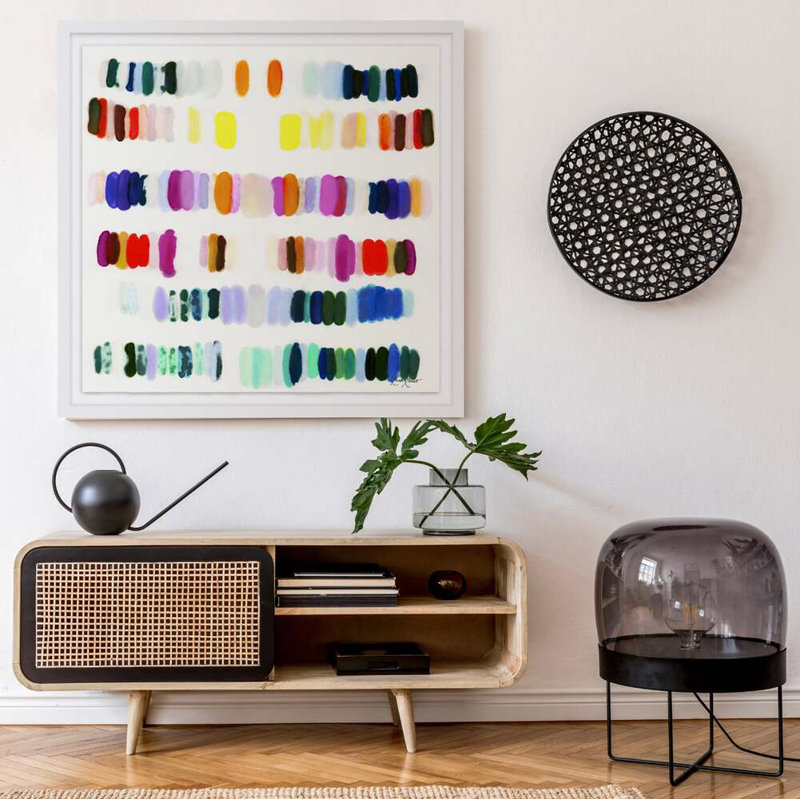 Heavenly Palette 2, White Wood, 31" H x 31" W