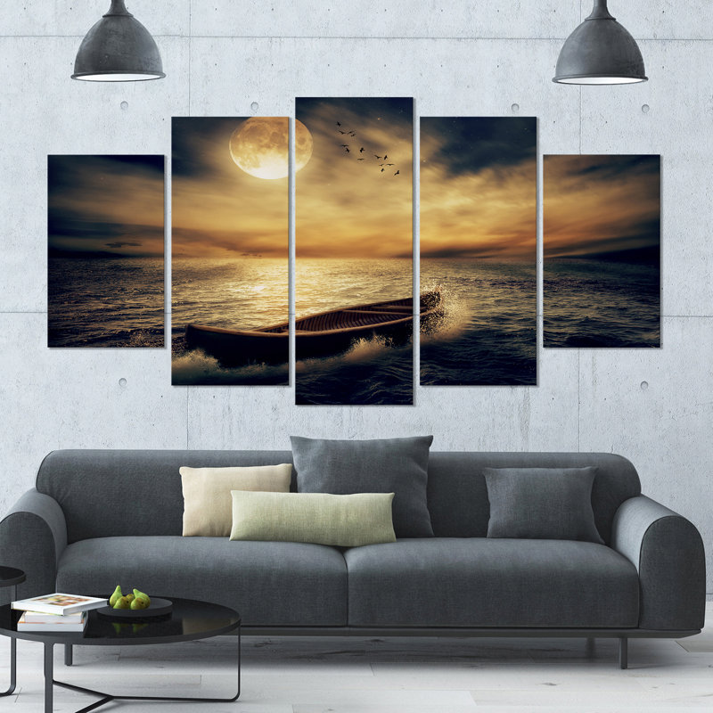 « middle of ocean after orage », reproduction de photo à multiples images sur toile