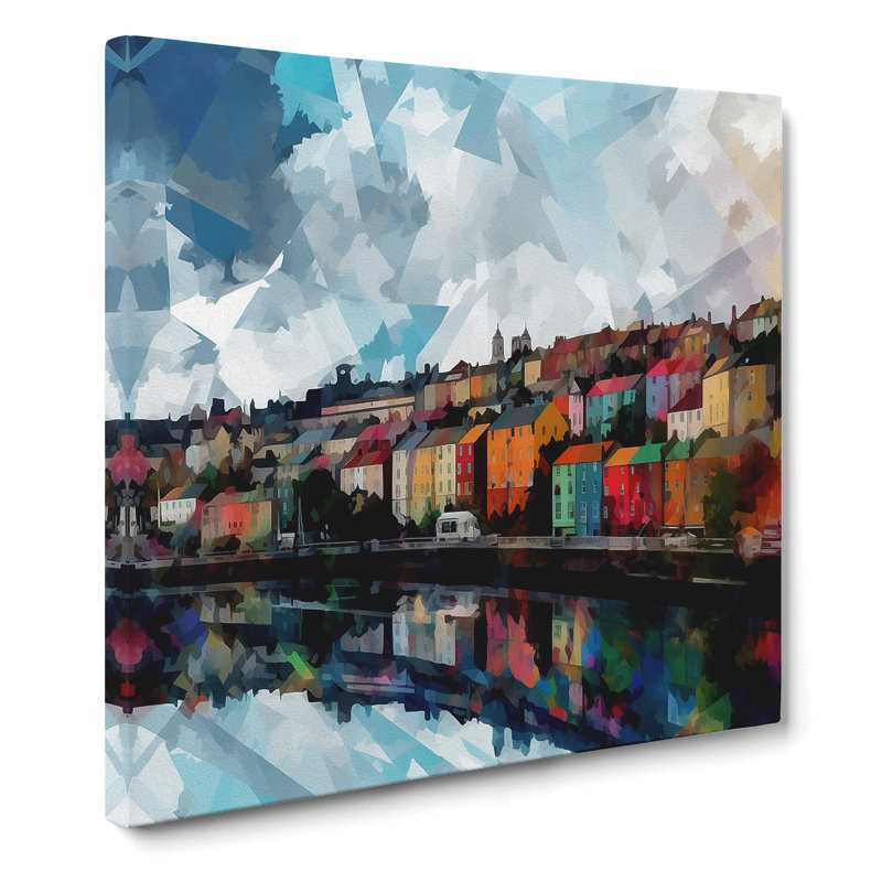 City Of Bristol Abstract Art No.3 - No Frame Print, 35cm H x 35cm W x 3cm D