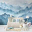 Murale Misty Blue Layered Mountains-483649850