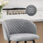 Swivel Upholstered Counter Stool with Metal Frame