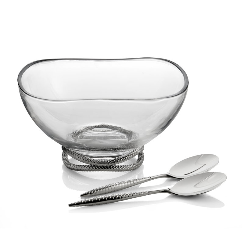 Bol à salade en verre tressé Nambe