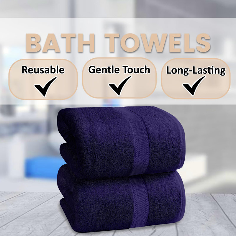 Serviettes de salle de bain économique 26 x 52 pouces 500 g / m², Prune