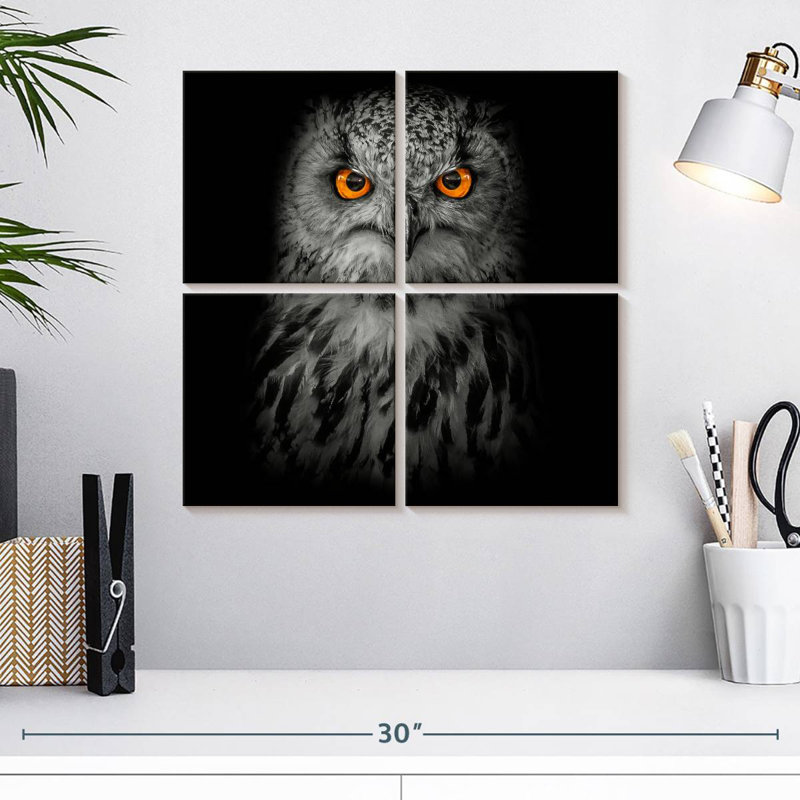 Brampt Intense Eagle Owl, 18" H x 18" W