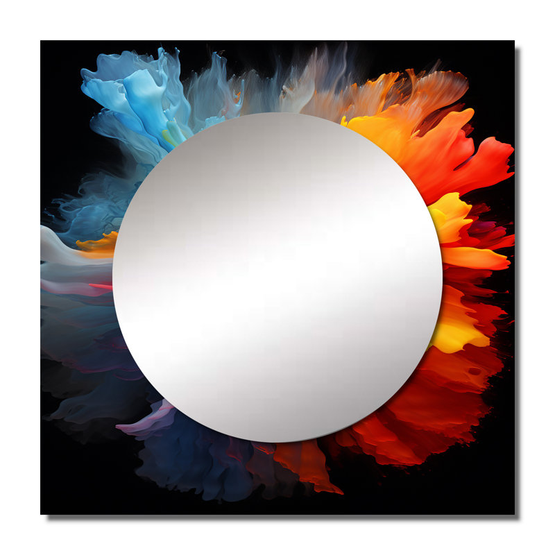 Namrah - miroir mural carré abstrait pour chambre à coucher, 23 po x 23 po