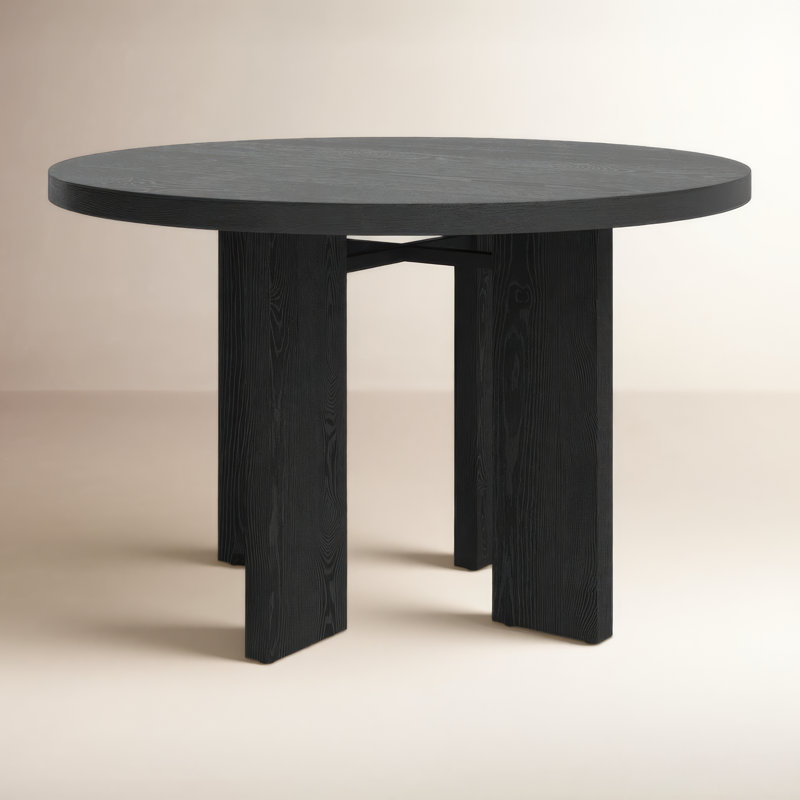 Table de salle à manger Talitha, Noir, noir, noir, noir