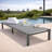 Marlin Modern Aluminum Outdoor Reclining Chaise Lounge - Weather-Resistant Sling Patio Chair for Poolside & Sunbathing-943377676-943377674