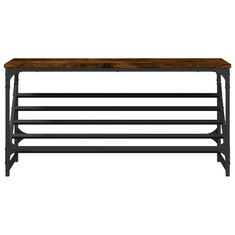 3 Pair Shoe Rack, Smoked Oak
