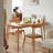 Burlywood Rectangular Solid Wood Dining Table-279196223