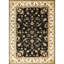 Tapis classique noir 61 x 91 cm, motif intégral, polypropylène, pour une pièce relaxante. Style intemporel. Poids : 1 kg.