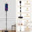  68.5" Standing Floor Lamp Neon Jungle Colorful Elephants Giraffes Tropical Dimmable Metal Pole Lamp with Linen Lampshade LED Bulb Included