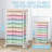 Rolling Storage Cart with Drawers,Utility Cart With 8 Drawers and Wooden Tabletop,Plastic Storage Drawers,Craft Storage