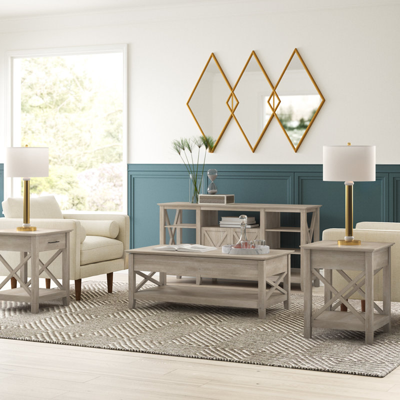 Ensemble de tables basses 4 pièces Kaionna, Beige