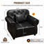 Canapé Chesterfield moderne en similicuir avec garniture cloutée et garniture cloutée de 41,3 po-1564333540-1564333547