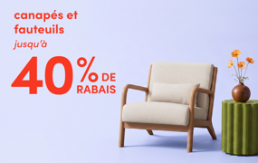canapés et fauteuils en solde