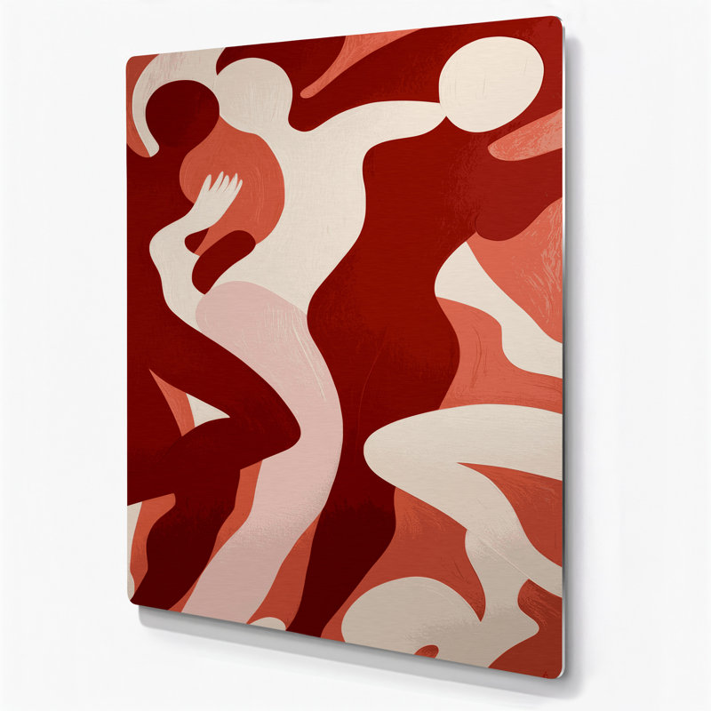 Abstract Figurative 10 Red Metal Wall Art