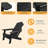 Wister Foldable Outdoor Adirondack Chair With Ottoman-1170859815