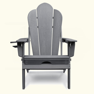Chaise de patio pliante d'extérieur avec repose-pieds, chaise de foyer d'extérieur pliable en PEHD toutes saisons, chaise de jardin ergonomique pour terrasse extérieure