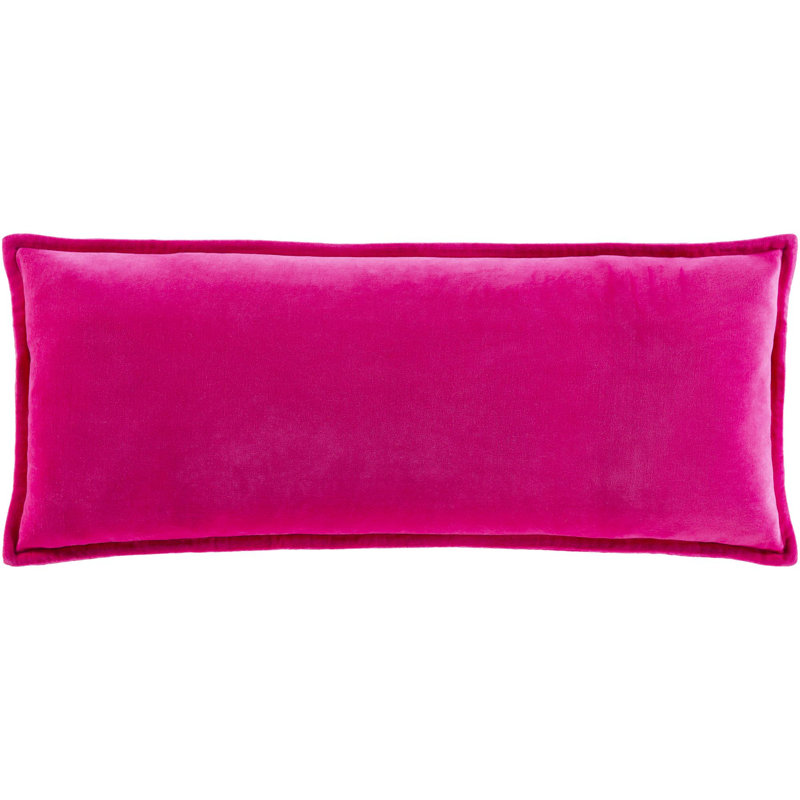 Norwin Cotton Pillow Cover, Pillow Cover Only - No Insert, Pink, Rectangle 12"H x 30"W