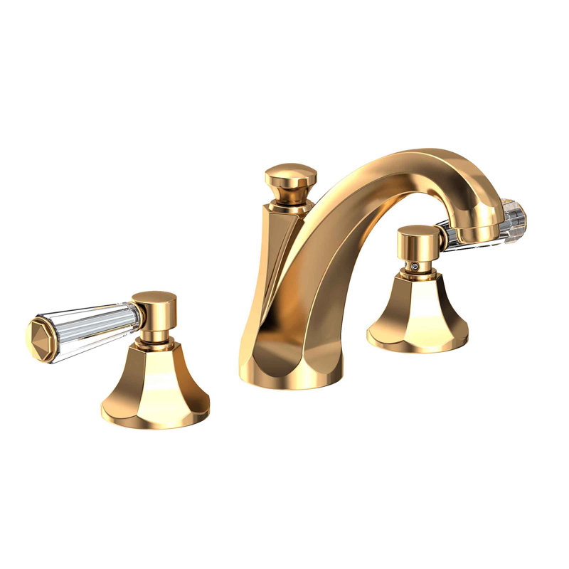 Metropole Widespread Bathroom Faucet with Drain Asssembly, Uncoated Polished Brass (Living, non-returnable)