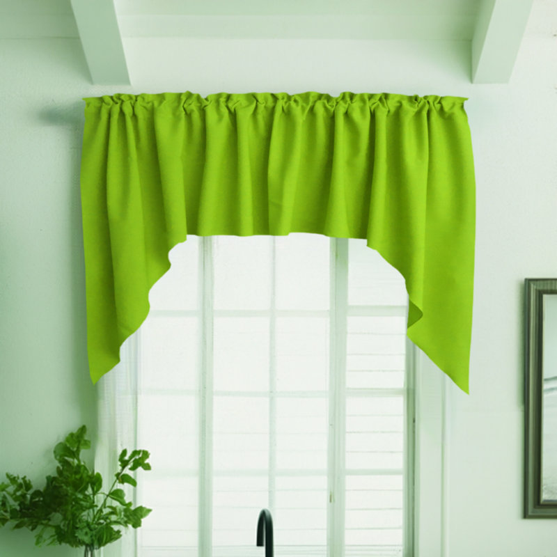 Lime Green Polyester Swag Window Valance 72" Wide