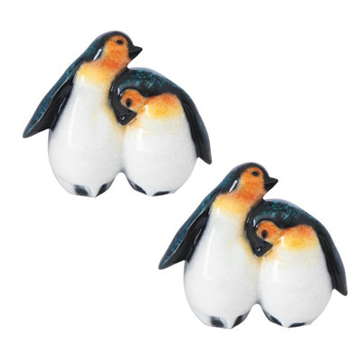 "2-PC Set" ICE ARMOR 4"H Penguin Babys Statue Lovely Animal Figurine Figurine Statue Ornament Home/Room Decor and Perfect Gift Ideas for House Warming, Holidays and Birthdays Great Collectible Addition
