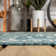 Hagerman Vintage Filigree Textured Weave Teal/Gray Indoor/Outdoor Rug