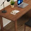 Bureau rectangulaire en bois massif brun noisette-1093624027